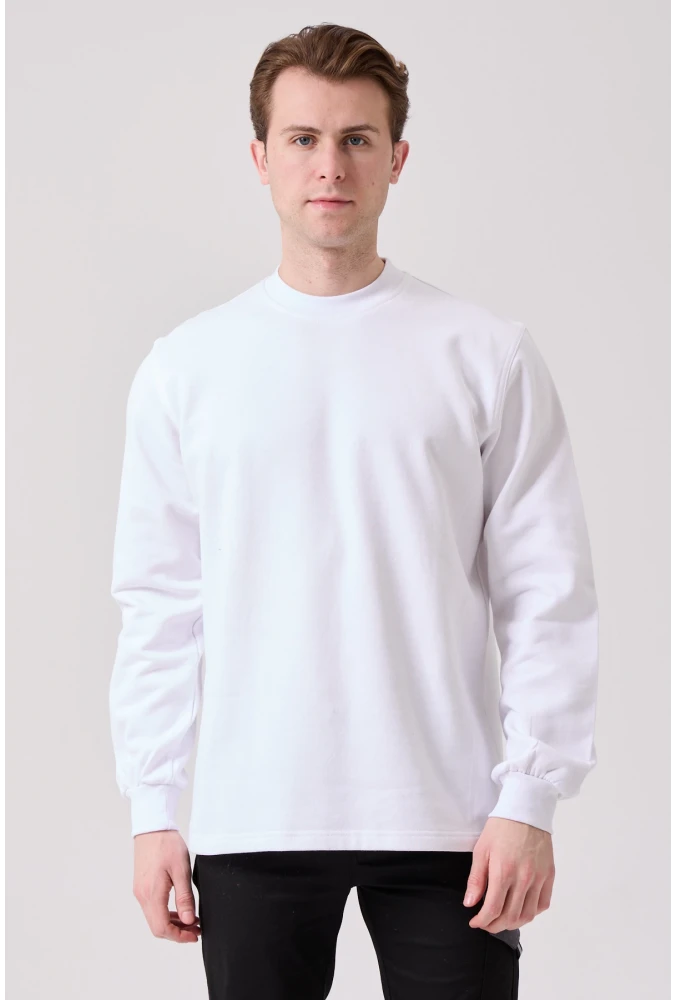 Galanthus Basic Sweatshirt - Uzun Kollu, Pamuklu, Rahat Kesim, Günlük ve İş Kullanımı İçin