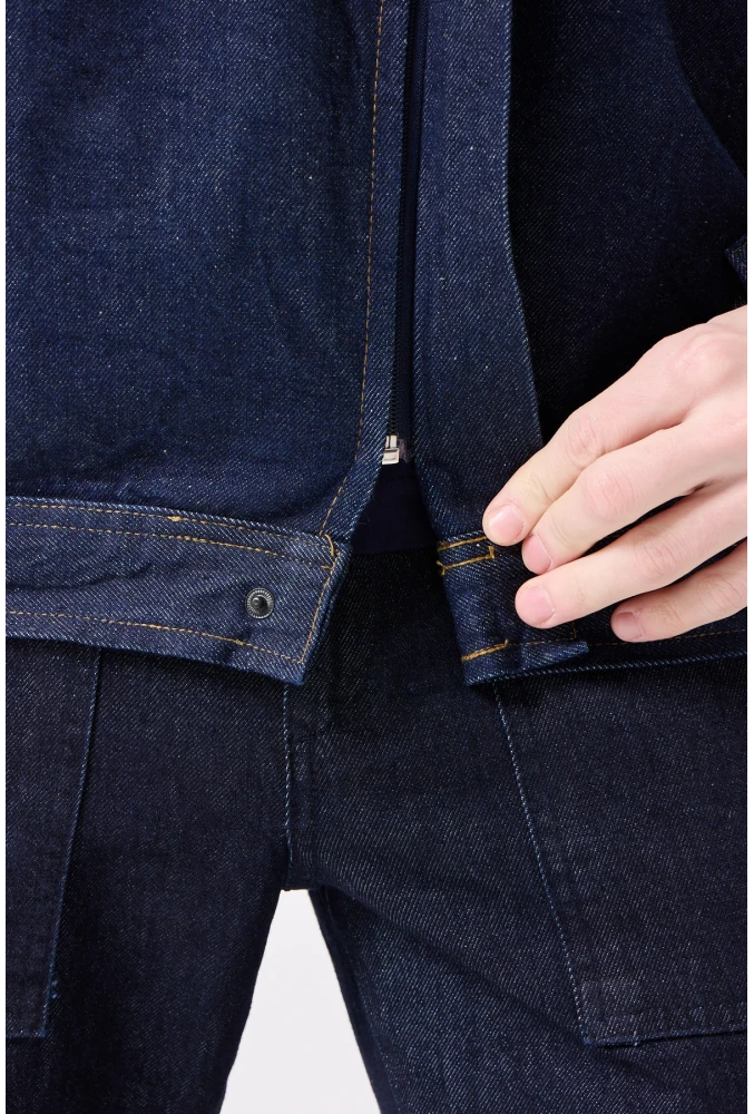 Tulipa Kot Mont Erkek İş Güvenliği Reflektörlü Dayanıklı Denim Ceket