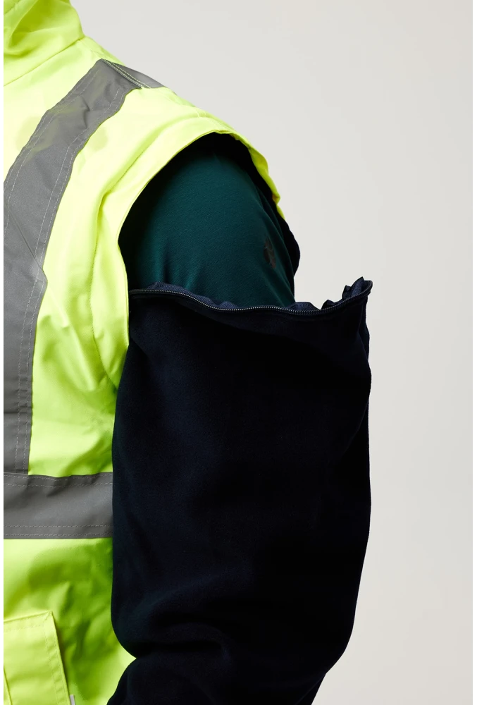 Eradium 5N1 Reflektörlü İş Güvenliği Parkası - Su ve Rüzgar Geçirmez, Yüksek Görünürlüklü Kışlık Mont