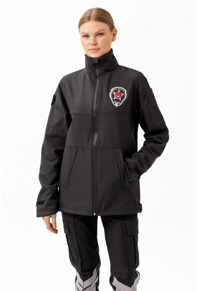 Güvenlik Kıyafetleri KM-Softshell Mont Su ve Rüzgar Geçirmez, Nefes Alabilen Özel Güvenlik Montu