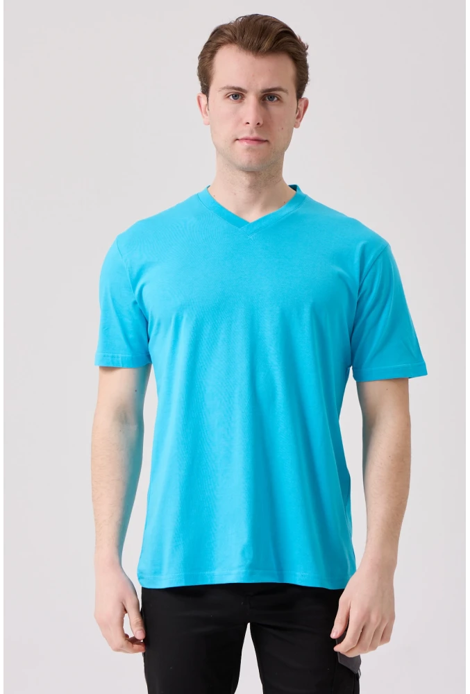 Galanthus V Yaka T-Shirt - Nefes Alabilir, Rahat ve Şık Tasarım