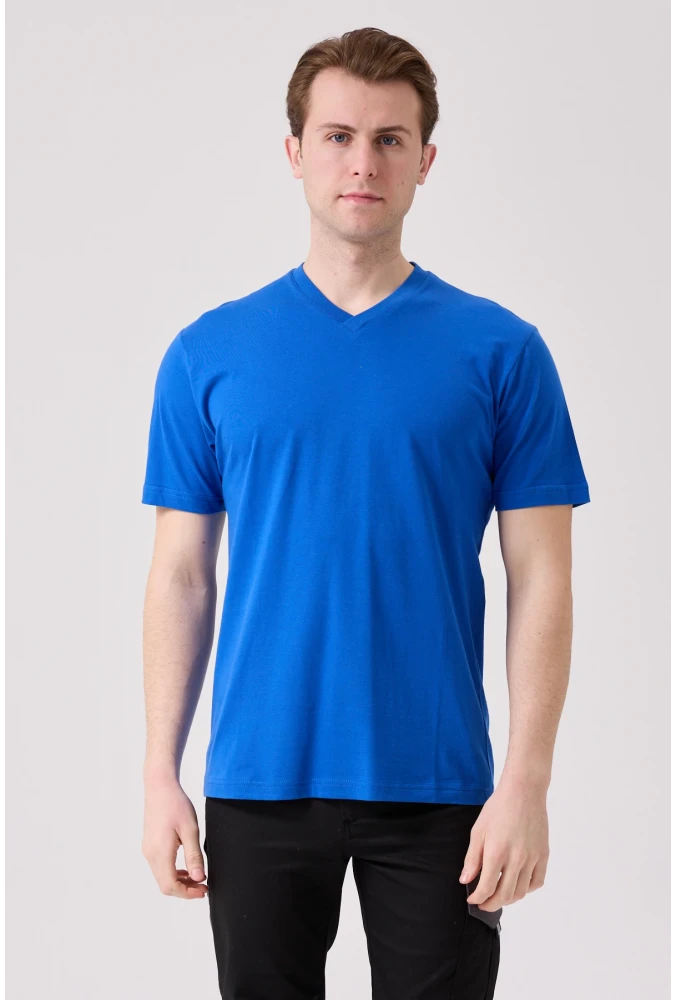 Galanthus V Yaka T-Shirt - Nefes Alabilir, Rahat ve Şık Tasarım