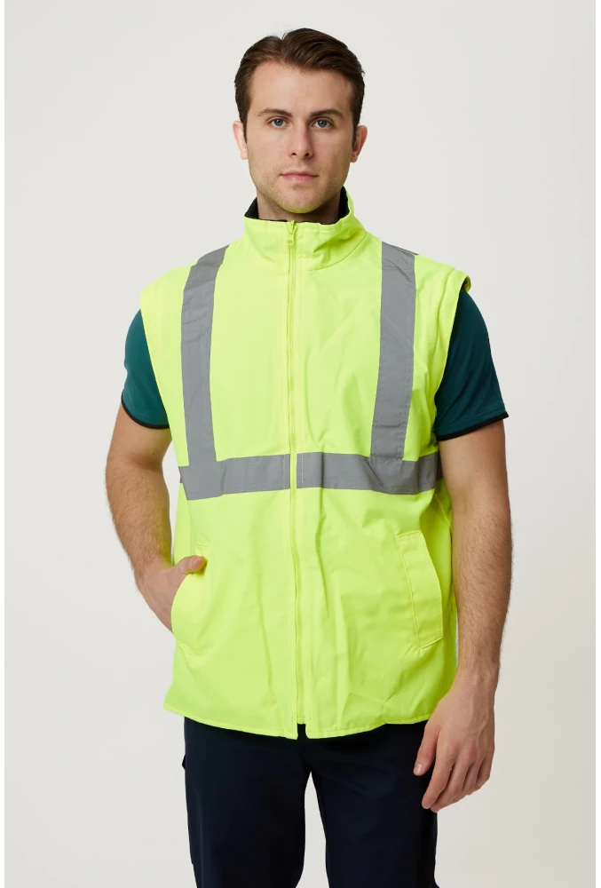 Eradium 5N1 Reflektörlü İş Güvenliği Parkası - Su ve Rüzgar Geçirmez, Yüksek Görünürlüklü Kışlık Mont