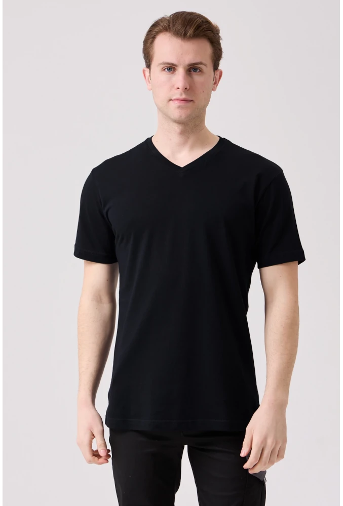 Galanthus V Yaka T-Shirt - Nefes Alabilir, Rahat ve Şık Tasarım