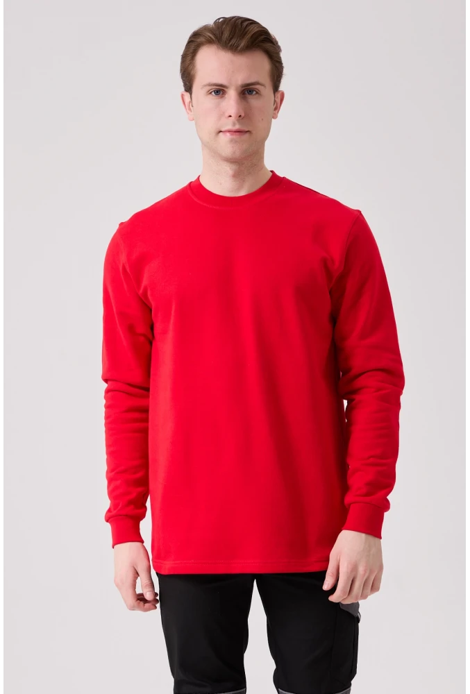 Galanthus Basic Sweatshirt - Uzun Kollu, Pamuklu, Rahat Kesim, Günlük ve İş Kullanımı İçin