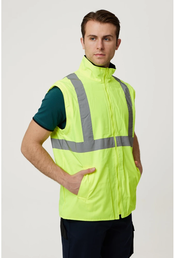 Eradium 5N1 Reflektörlü İş Güvenliği Parkası - Su ve Rüzgar Geçirmez, Yüksek Görünürlüklü Kışlık Mont