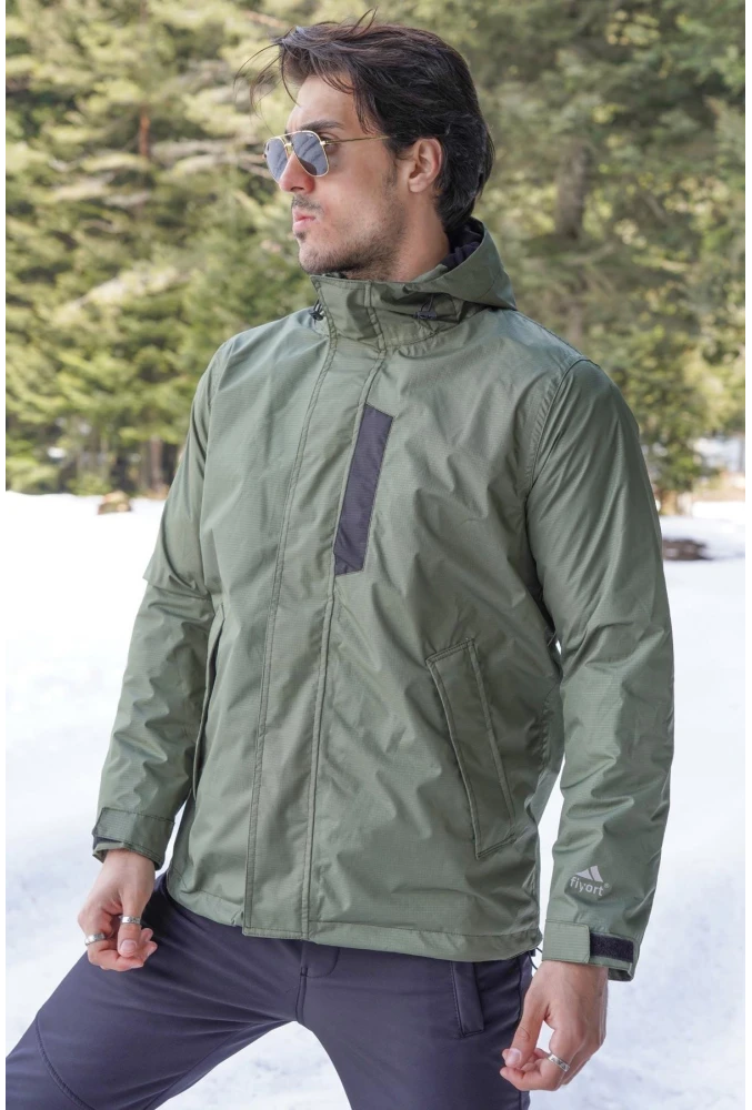 Fiyort FY 76 Floyen Polarlı Su Geçirmez Outdoor Yağmurluk Mont – Erkek Kapüşonlu Ceket