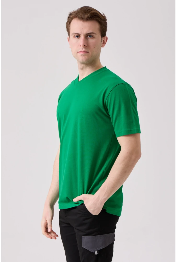 Galanthus V Yaka T-Shirt - Nefes Alabilir, Rahat ve Şık Tasarım