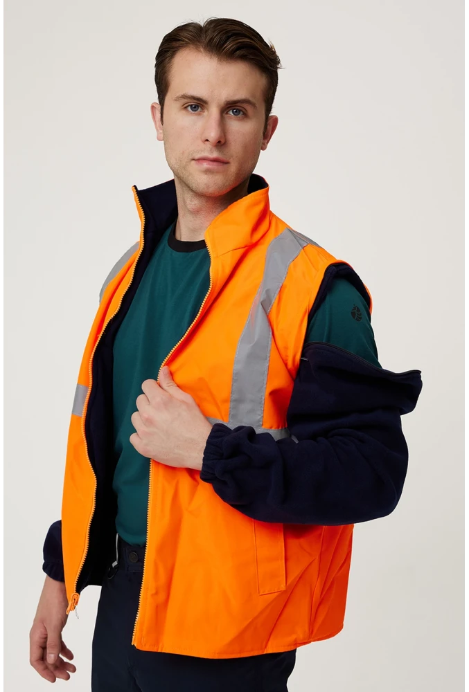 Eradium 5N1 Reflektörlü İş Güvenliği Parkası - Su ve Rüzgar Geçirmez, Yüksek Görünürlüklü Kışlık Mont