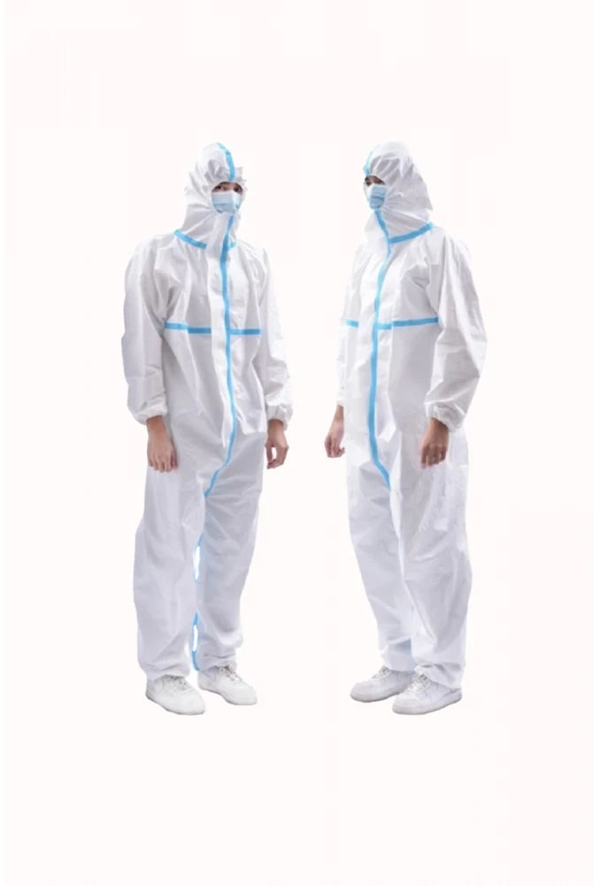 Tek Kullanımlık Koruyucu Tulum - 55gr Laminasyonlu, Sıvı Geçirmez, Tam Koruma İçin Medikal ve Endüstriyel