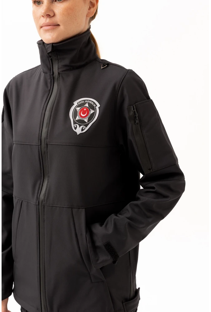 Güvenlik Kıyafetleri KM-Softshell Mont Su ve Rüzgar Geçirmez, Nefes Alabilen Özel Güvenlik Montu