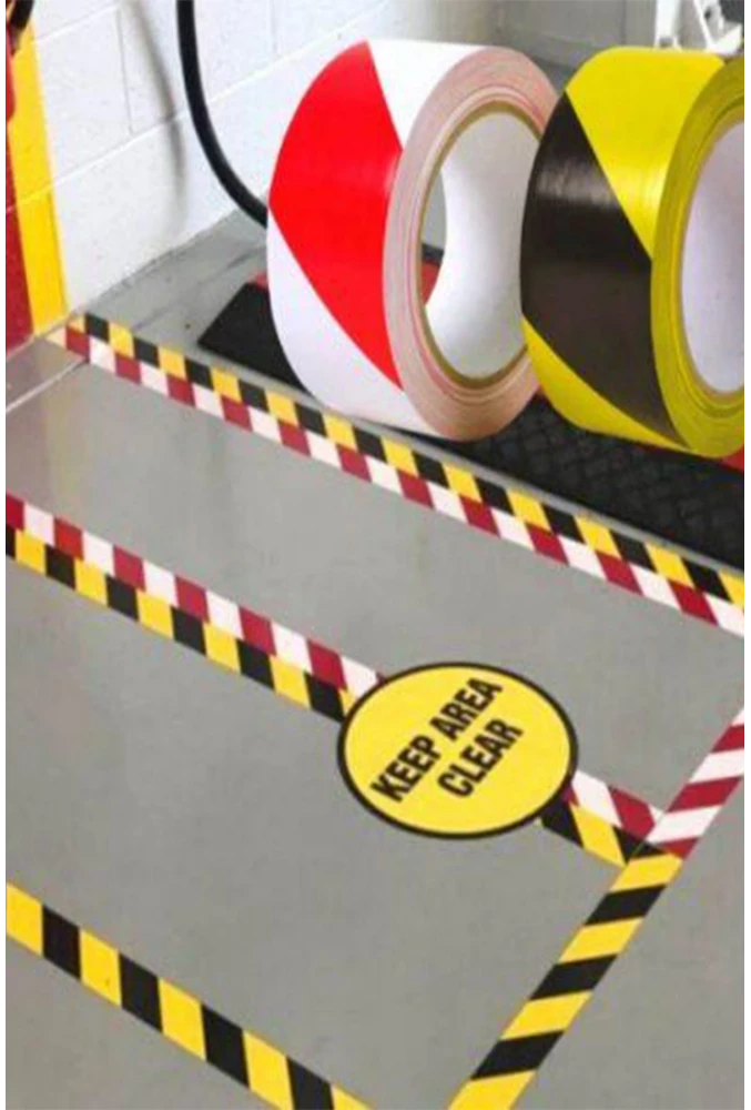 5 cm x 30 m Sarı-Siyah Yer İşaretleme Bandı – Güvenlik ve Uyarı Çözümü