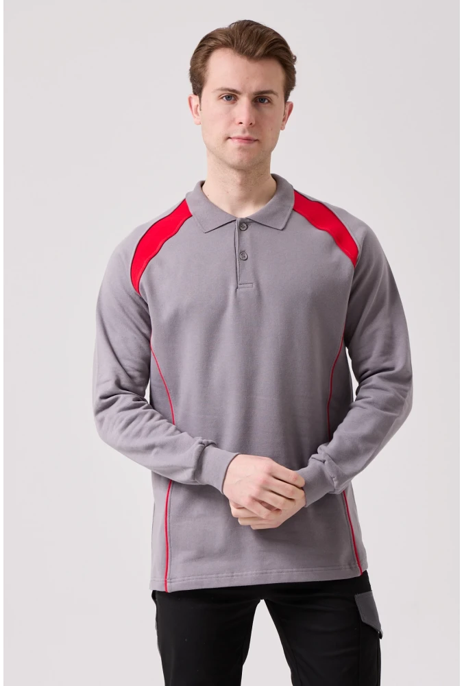 Vancelya Polo Yaka Sweatshirt - Uzun Kollu, Nefes Alabilir, İş ve Günlük Kullanım İçin
