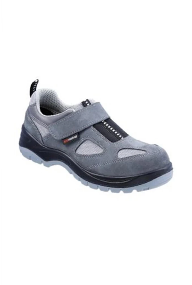Mekap 157 Jüpiter S1 Süet Deri Çelik Burunlu Gri Antistatik Kaymaz Tabanlı İş Güvenlik Ayakkabısı