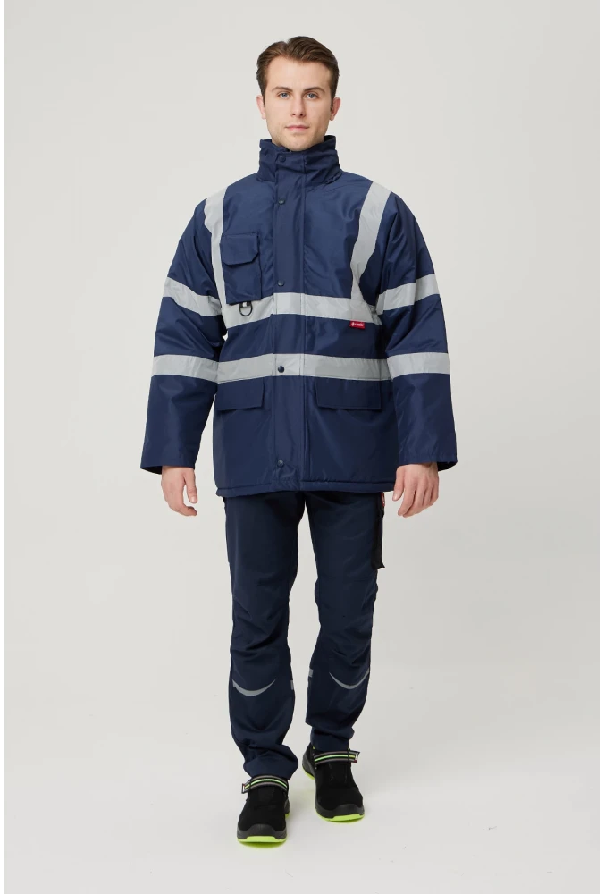 Salix Oxford Reflektörlü İş Güvenliği Parkası - Su ve Rüzgar Geçirmez, Soğuk Havalara Dayanıklı Mont