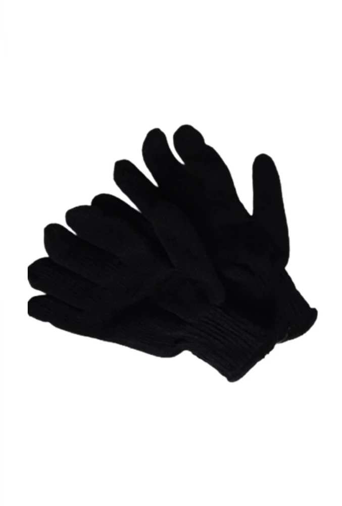 Orlon Siyah Çift Kat Eldiven Soğuk Havalarda Maksimum Koruma ve Konforlu Kullanım