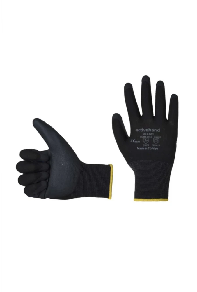 Activehand PU-101 Poliüretan Kaplamalı İş Eldiveni Kaymaz ve Dayanıklı Koruyucu