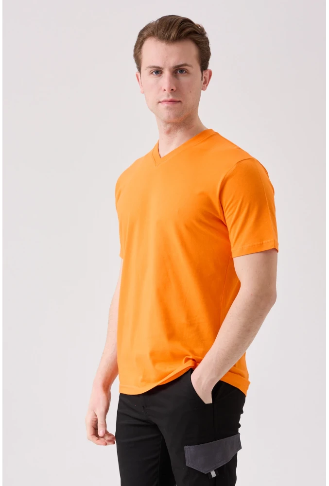 Galanthus V Yaka T-Shirt - Nefes Alabilir, Rahat ve Şık Tasarım