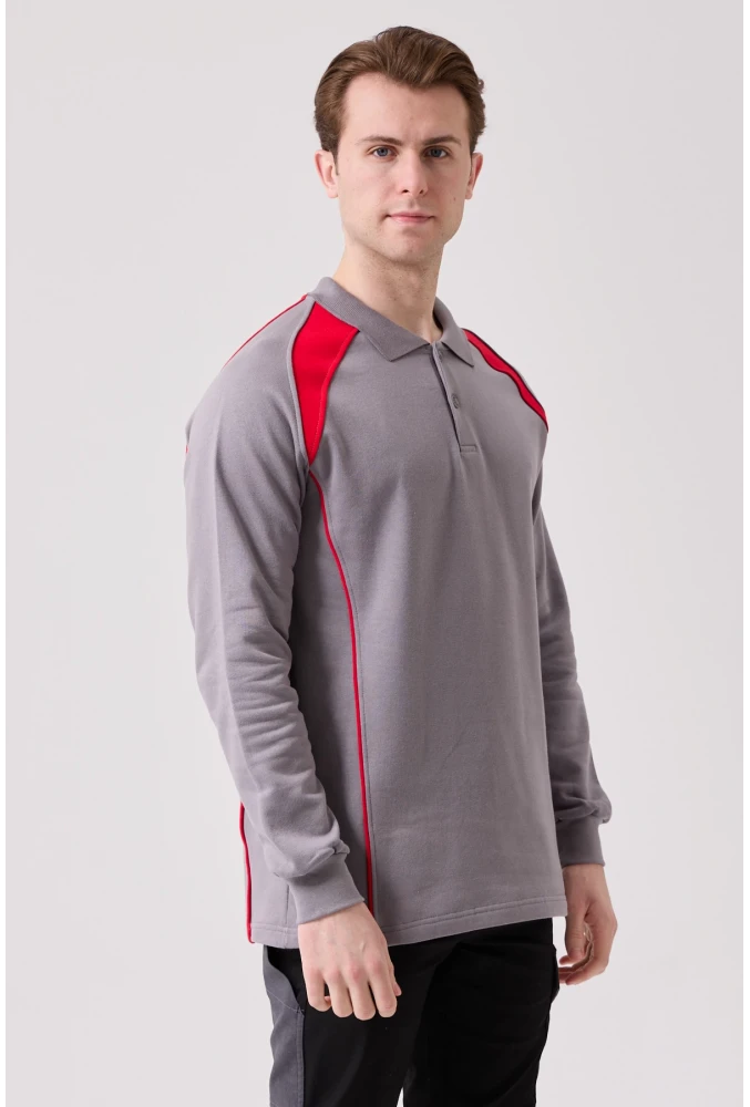 Vancelya Polo Yaka Sweatshirt - Uzun Kollu, Nefes Alabilir, İş ve Günlük Kullanım İçin