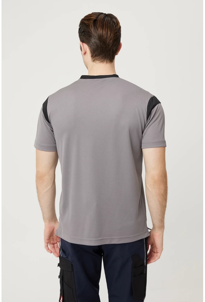 Allium V Yaka Tişört Nefes Alabilir Esnek ve Şık İş ve Günlük Kullanım İçin