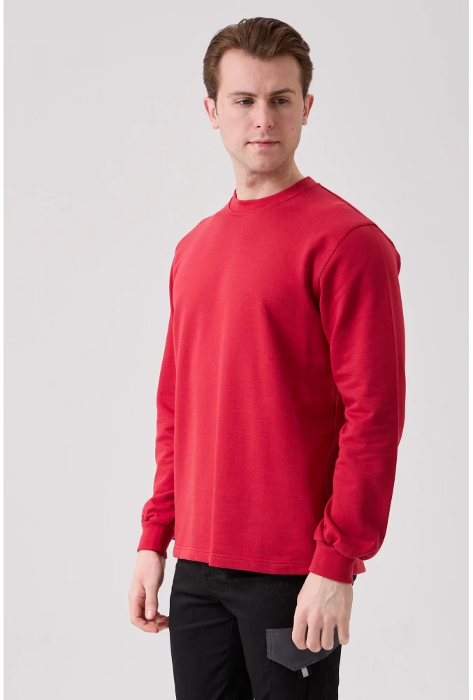 Galanthus Basic Sweatshirt - Uzun Kollu, Pamuklu, Rahat Kesim, Günlük ve İş Kullanımı İçin