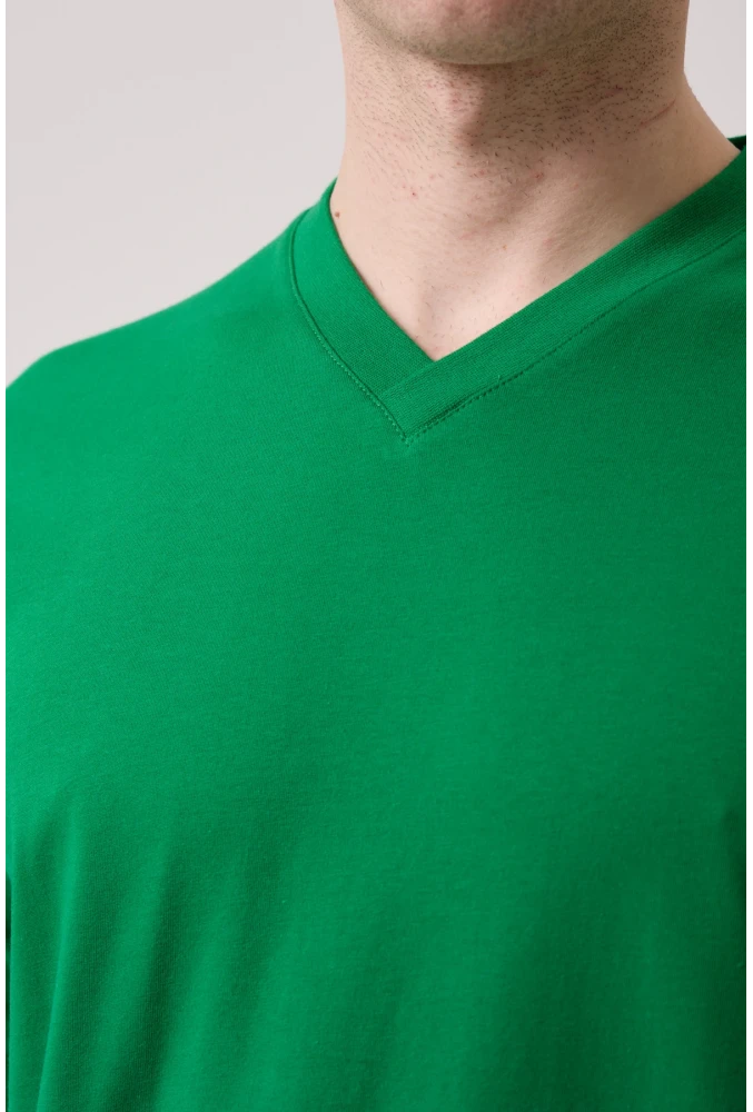 Galanthus V Yaka T-Shirt - Nefes Alabilir, Rahat ve Şık Tasarım