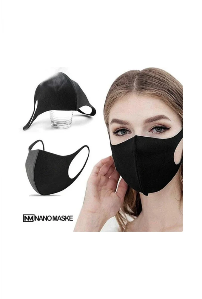 Nano Steril Siyah Yüz Maskesi Yüksek Filtrasyon ve Şık Tasarım