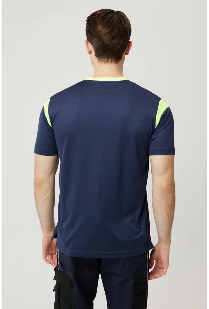 Allium V Yaka Tişört Nefes Alabilir Esnek ve Şık İş ve Günlük Kullanım İçin