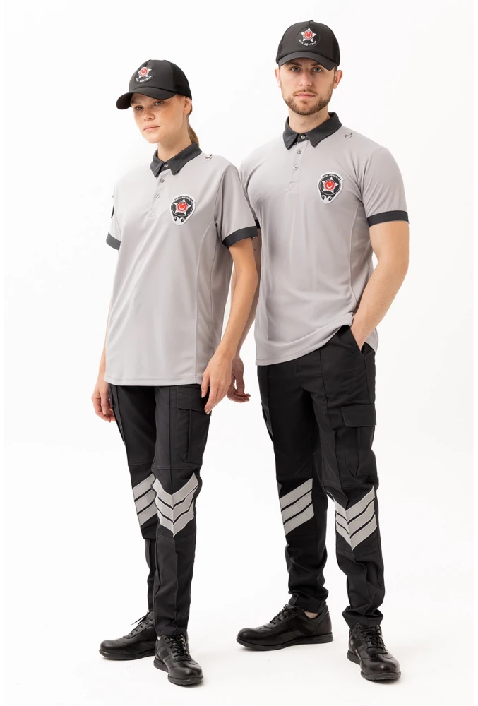 MÜNİH GÜVENLİK T-SHİRT UNİSEX | Güvenlik Görevlisi Polo Yaka Tişört, Personel Üniforma, İş Kıyafeti