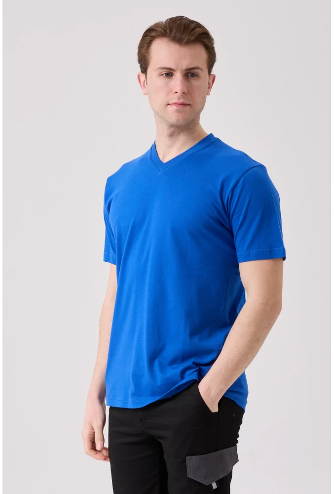 Galanthus V Yaka T-Shirt - Nefes Alabilir, Rahat ve Şık Tasarım