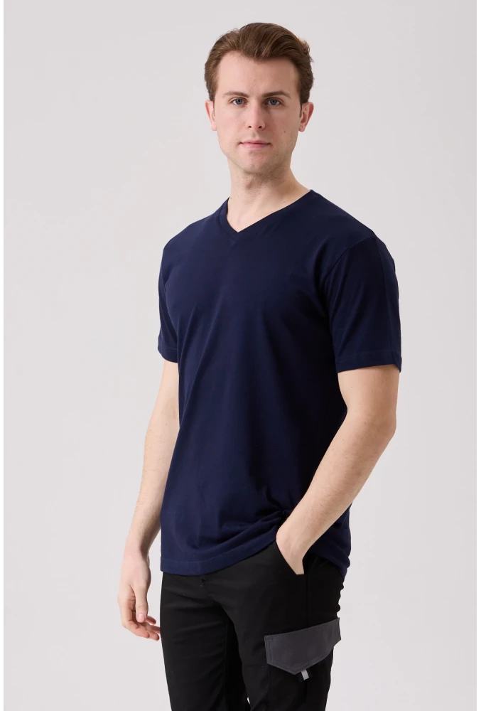 Galanthus V Yaka T-Shirt - Nefes Alabilir, Rahat ve Şık Tasarım