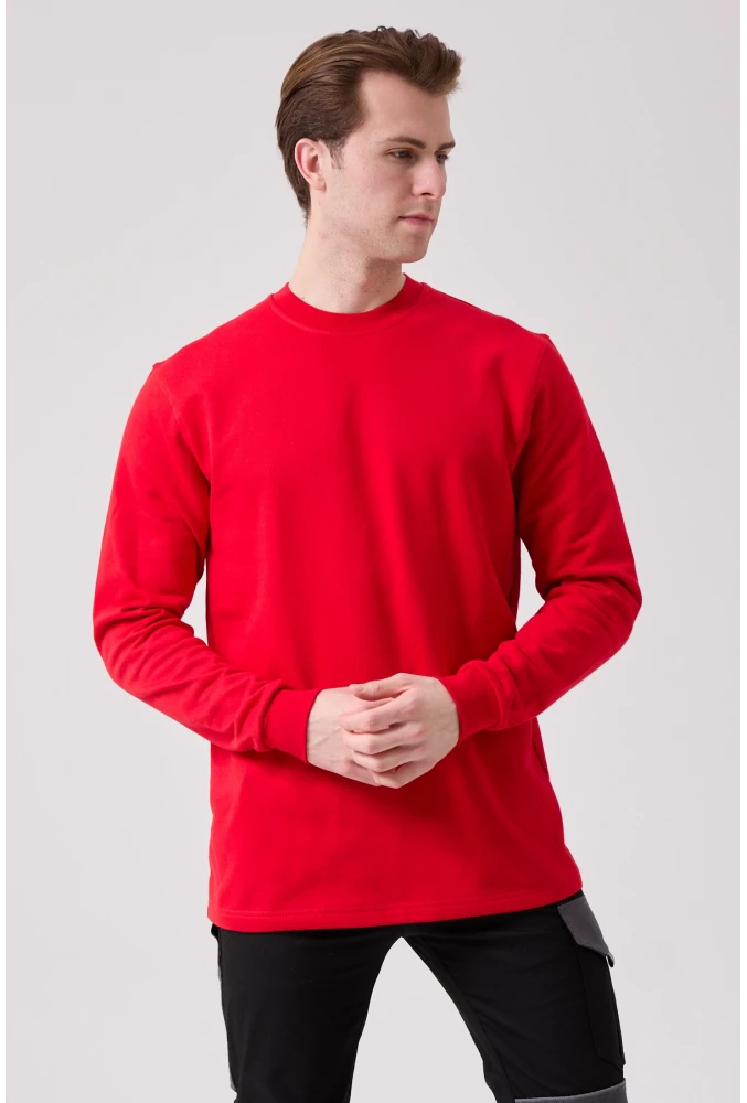 Galanthus Basic Sweatshirt - Uzun Kollu, Pamuklu, Rahat Kesim, Günlük ve İş Kullanımı İçin