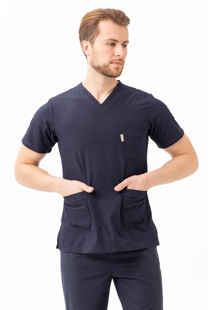 Santolina V Yaka Üniforma - Doktor, Hemşire, Sağlık Çalışanları İçin Rahat ve Dayanıklı Scrubs