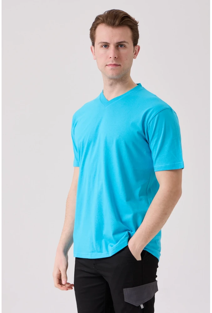 Galanthus V Yaka T-Shirt - Nefes Alabilir, Rahat ve Şık Tasarım