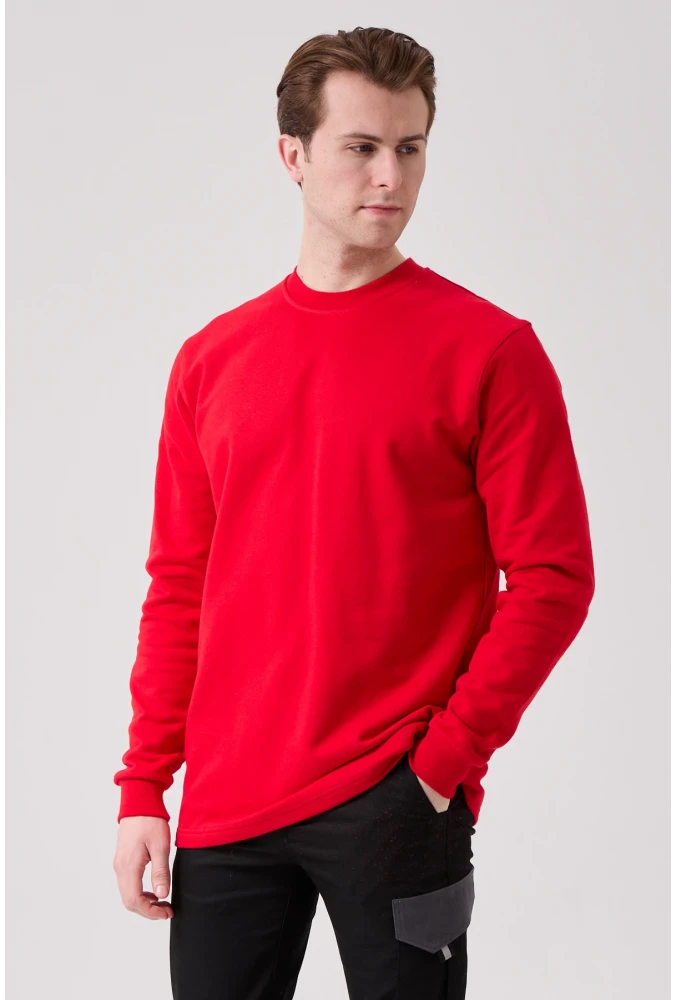 Galanthus Basic Sweatshirt - Uzun Kollu, Pamuklu, Rahat Kesim, Günlük ve İş Kullanımı İçin