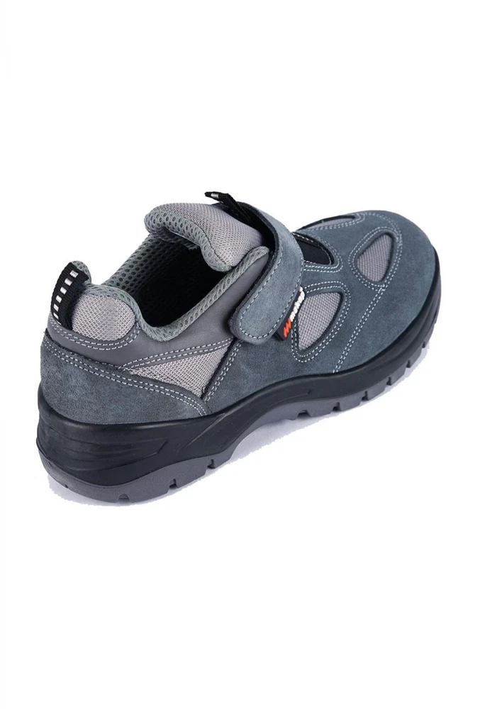 Mekap 157 S1P Süet Deri Çelik Burunlu Gri Delinmeye Dayanıklı Antistatik Kaymaz İş Ayakkabısı