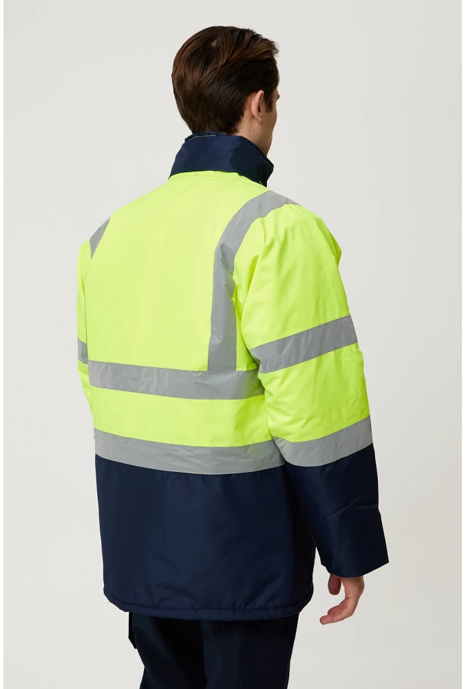 Linum Reflektörlü İş Güvenliği Parkası - Su ve Rüzgar Geçirmez, Yüksek Görünürlüklü Kışlık Mont