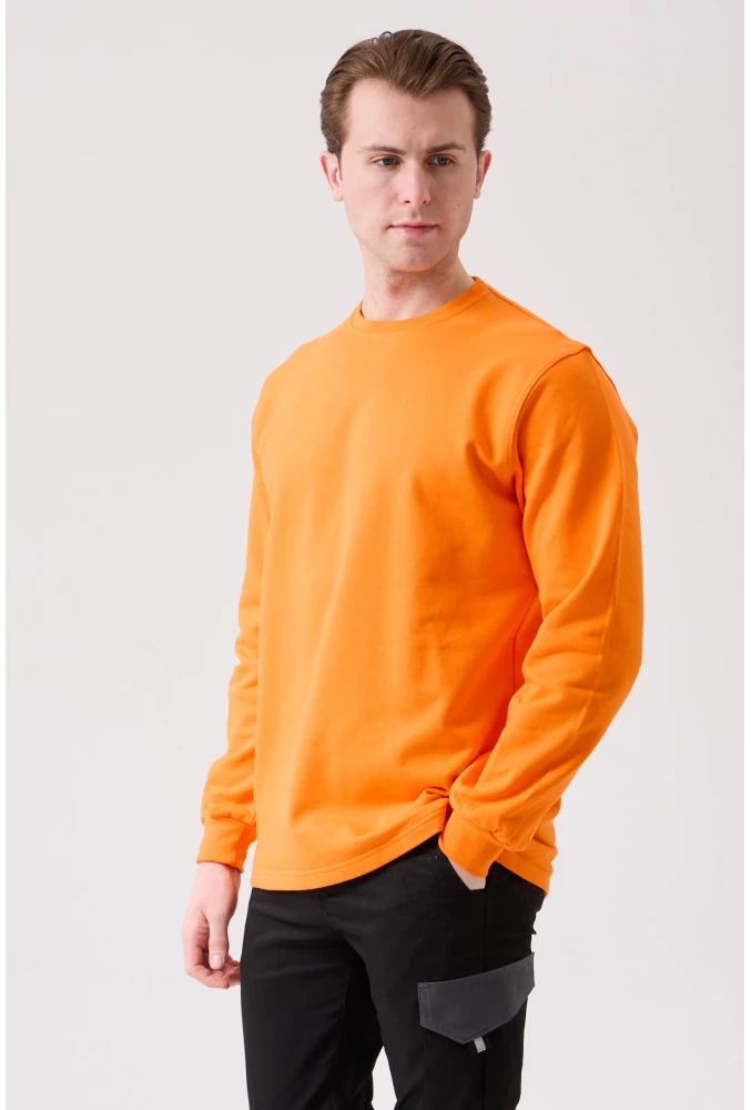 Galanthus Basic Sweatshirt - Uzun Kollu, Pamuklu, Rahat Kesim, Günlük ve İş Kullanımı İçin