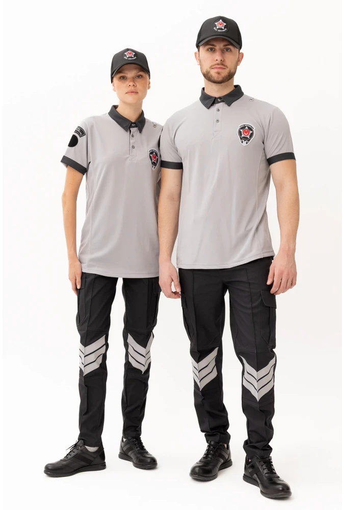Özel Güvenlik Kısa Kollu Polo Tişört Armalı Profesyonel ve Şık Tasarım