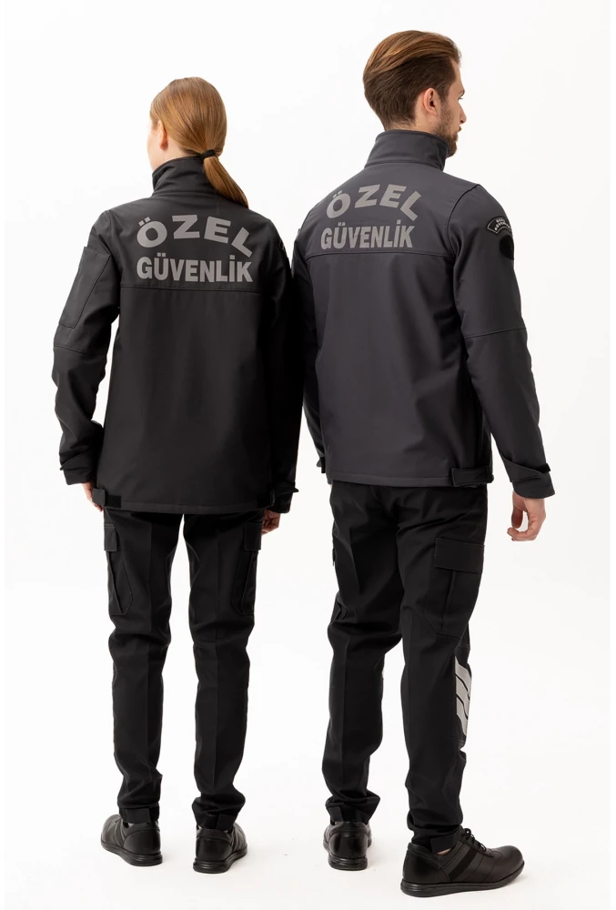 Güvenlik Kıyafetleri KM-Softshell Mont Su ve Rüzgar Geçirmez, Nefes Alabilen Özel Güvenlik Montu
