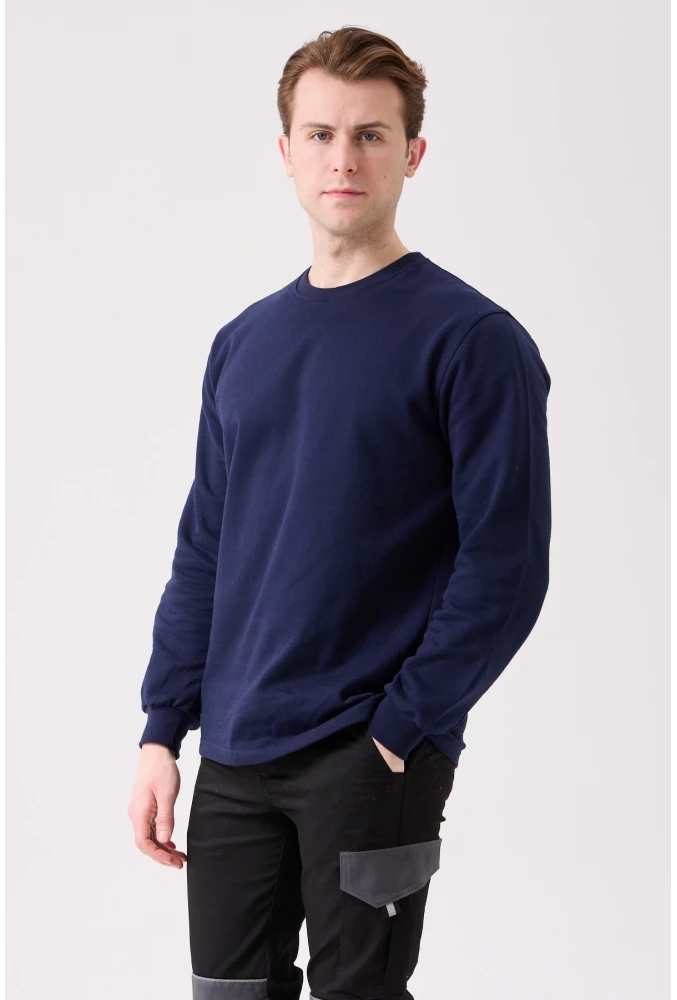 Galanthus Basic Sweatshirt - Uzun Kollu, Pamuklu, Rahat Kesim, Günlük ve İş Kullanımı İçin