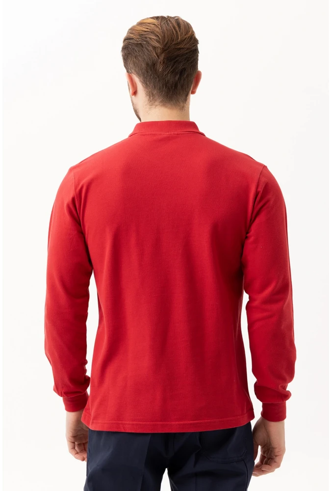 PADUS %100 Pamuk Polo Yaka Uzun Kollu T-Shirt Şık ve Konforlu İş ve Genel Kullanım