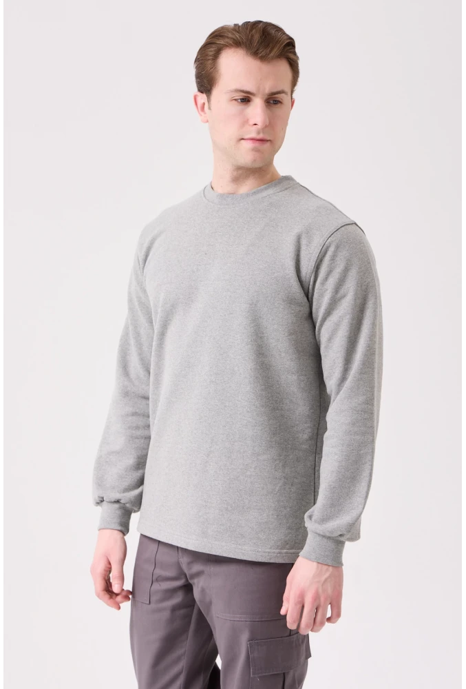 Herba Basic Sweatshirt - Uzun Kollu, Rahat Kesim, Pamuklu, Günlük ve İş Kullanımı İçin