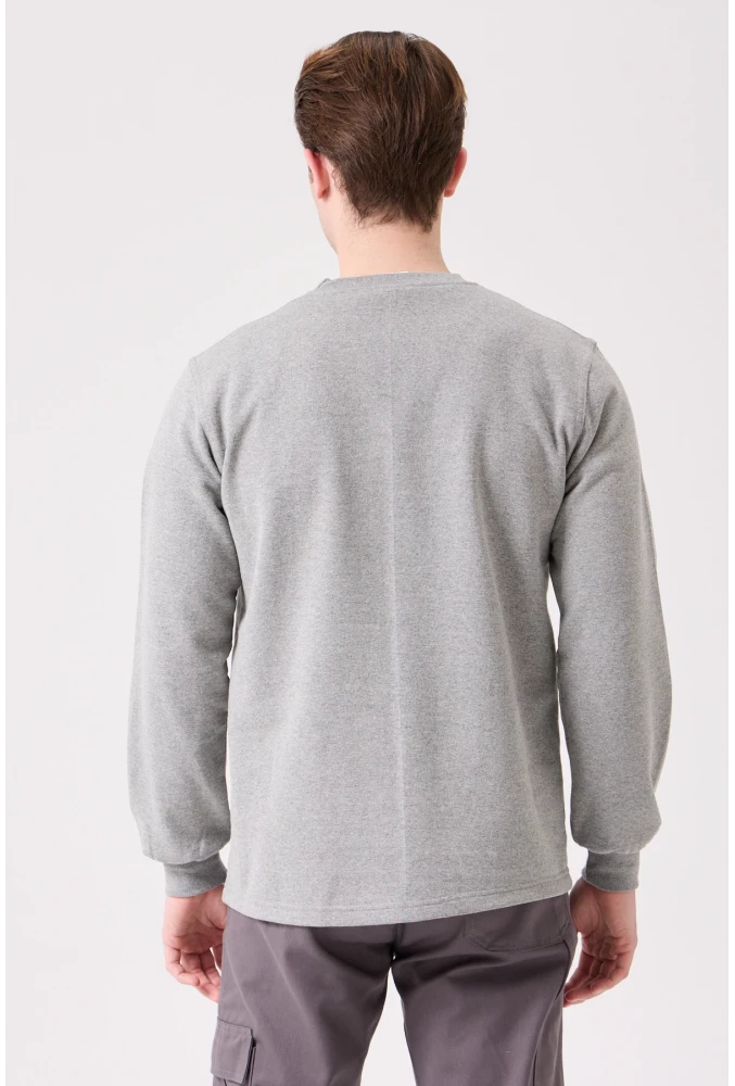 Herba Basic Sweatshirt - Uzun Kollu, Rahat Kesim, Pamuklu, Günlük ve İş Kullanımı İçin