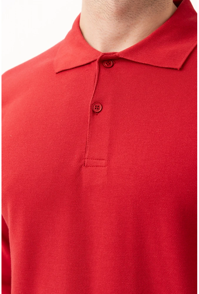 PADUS %100 Pamuk Polo Yaka Uzun Kollu T-Shirt Şık ve Konforlu İş ve Genel Kullanım