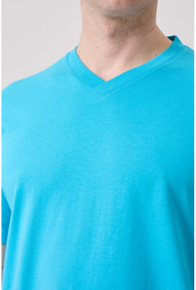 Galanthus V Yaka T-Shirt - Nefes Alabilir, Rahat ve Şık Tasarım