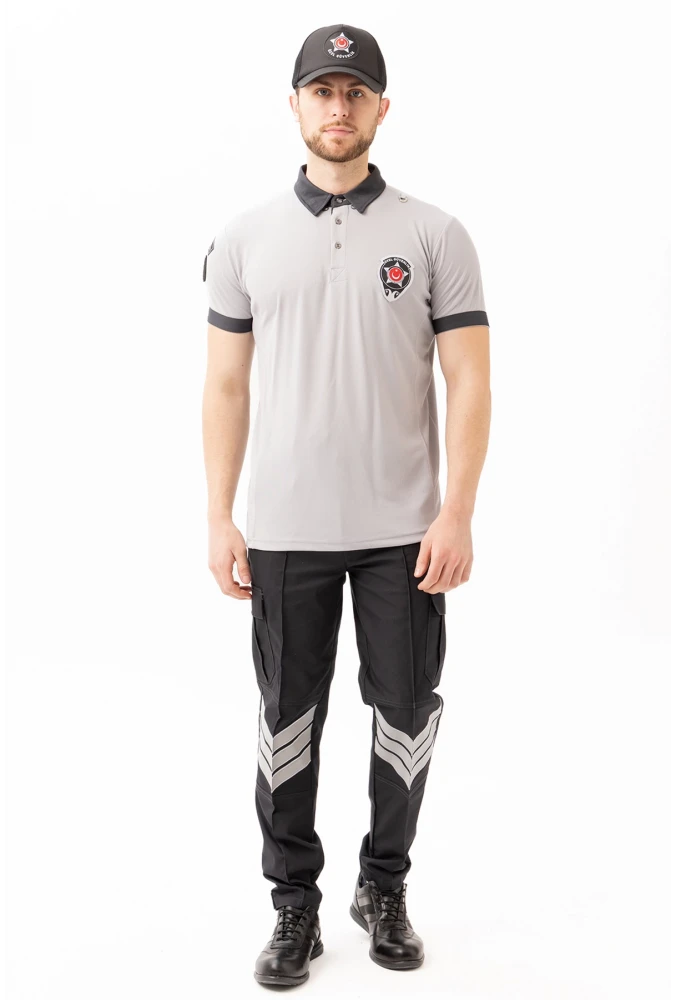 MÜNİH GÜVENLİK T-SHİRT UNİSEX | Güvenlik Görevlisi Polo Yaka Tişört, Personel Üniforma, İş Kıyafeti