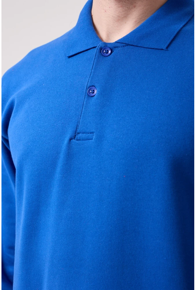 Galanthus Polo Sweat Erkek Uzun Kollu Pamuklu Sweatshirt İş ve Günlük Kullanım İçin