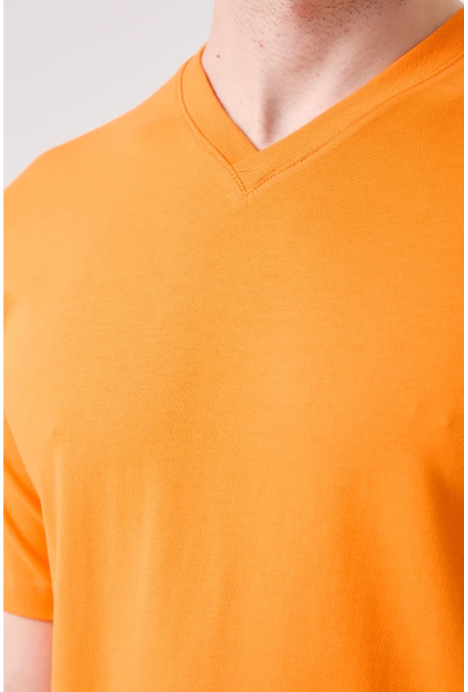 Galanthus V Yaka T-Shirt - Nefes Alabilir, Rahat ve Şık Tasarım