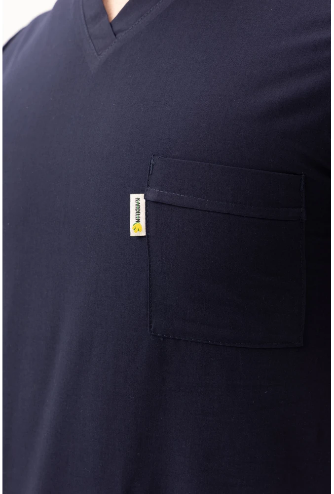 Santolina V Yaka Üniforma - Doktor, Hemşire, Sağlık Çalışanları İçin Rahat ve Dayanıklı Scrubs